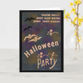 Talking Skulls Spirit Writing Halloween-Party Karte (Gelbe Blume)