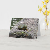 TALKING TURTLE-40. BIRTHTAG "BERATUNG" KARTE (Gelbe Blume)