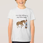 Talking with horse boy Tri-Blend shirt (Vorderseite)