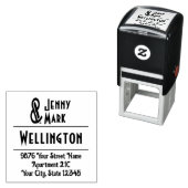 Tall Ampersand #1 Zwei Kürzere Namen #3-35 Adresse Permastempel (Beispiel)