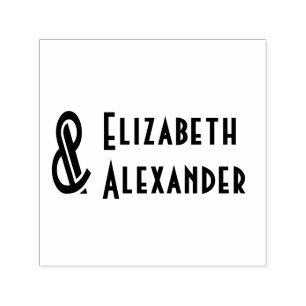 Tall Ampersand #1 Zwei Namen #3 Hochzeitscouch Permastempel