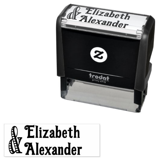 Tall Ampersand #2 Zwei Namen #35 Wedding Couple Permastempel (Beispiel)