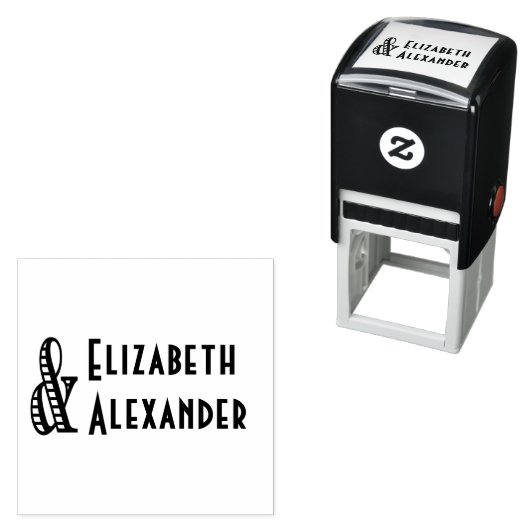 Tall Ampersand #2 Zwei Namen #3 Hochzeitscouch Permastempel (Beispiel)