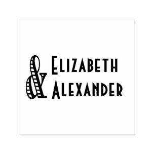Tall Ampersand #2 Zwei Namen #3 Hochzeitscouch Permastempel