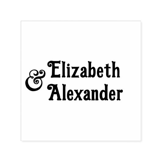 Tall Ampersand #3 Zwei Namen #35 Wedding Couple Permastempel (Design)