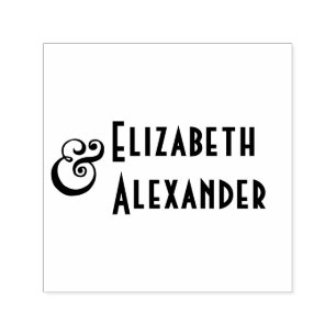 Tall Ampersand #3 Zwei Namen #3 Hochzeitscouch Permastempel