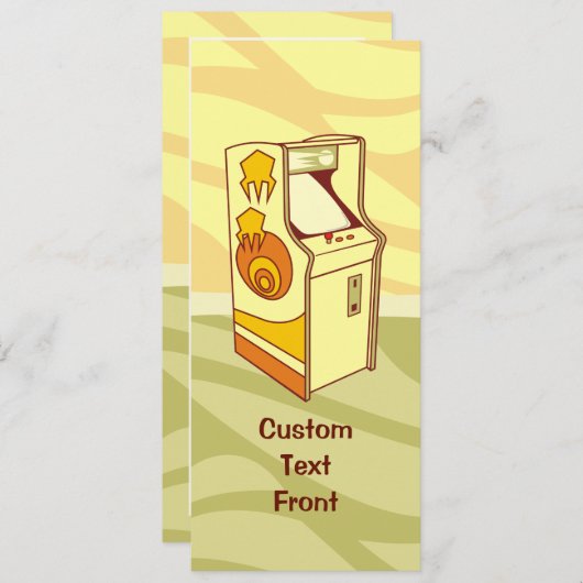Tall Arcade Games Console Einladung (Vorne/Hinten)