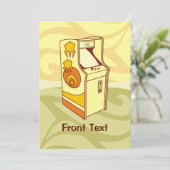 Tall Arcade Games Console Einladung (Stehend Vorderseite)