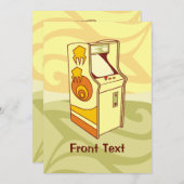 Tall Arcade Games Console Einladung (Vorne/Hinten)