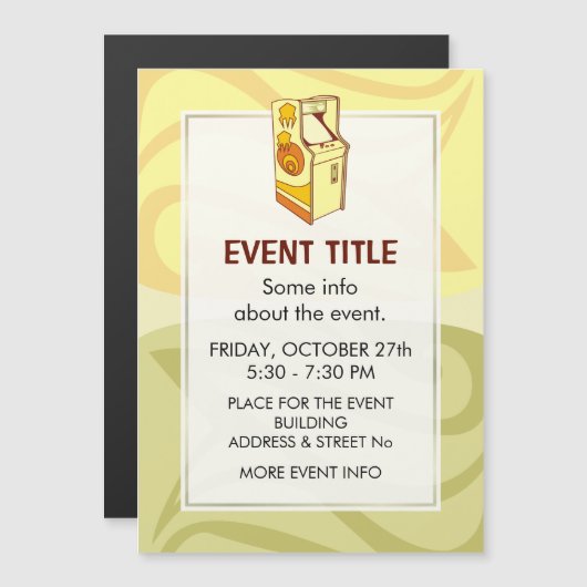 Tall Arcade Games Console Magnetkarte (Vorne/Hinten)