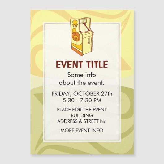 Tall Arcade Games Console Magnetkarte (Vorderseite)