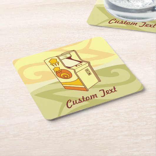 Tall Arcade Games Console Square Paper Untersetzer (angewinkelt)