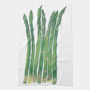 Tall Asparagus auf den Handtüchern der weißen Küch Geschirrtuch
