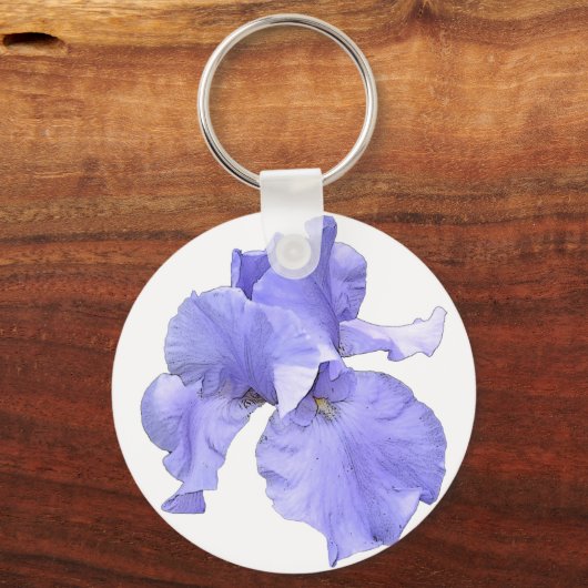 Tall Bearded Lila Iris Schlüsselanhänger (Vorderseite)
