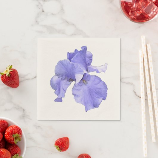 Tall Bearded Lila Iris Serviette (Beispiel)