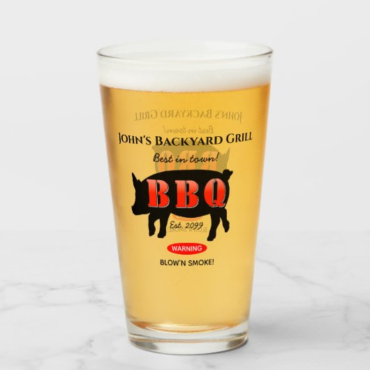 Tall Beer Soda Drink Brillen Zuhause Grill GRILLEN Glas (Vorne (Gefüllt))