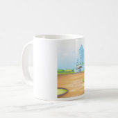 Tall Blue Gebäude Tasse (Vorderseite Links)