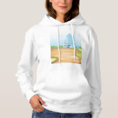 Tall Blue Gebäude Womens Hoodie (Vorderseite)