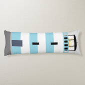 Tall Blue und White Stripey Lighthouse Seitenschläferkissen (Rückseite)