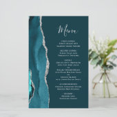 Tall Budget Aquamarin Blue Silver Agate Wedding Me (Stehend Vorderseite)