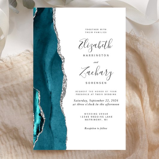 Tall Budget Aquamarin Blue Silver Agate Wedite Ein