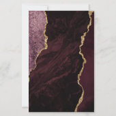 Tall Budget Burgundy Agate Corners Peach Wedding (Rückseite)