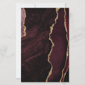 Tall Budget Burgundy Agate Navy Blue Wedding (Rückseite)