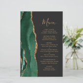 Tall Budget Emerald Green Gold Agate Dark Wedding (Stehend Vorderseite)
