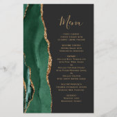 Tall Budget Emerald Green Gold Agate Dark Wedding (Vorderseite)