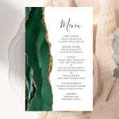 Tall Budget Emerald Green Gold Agate Wedding