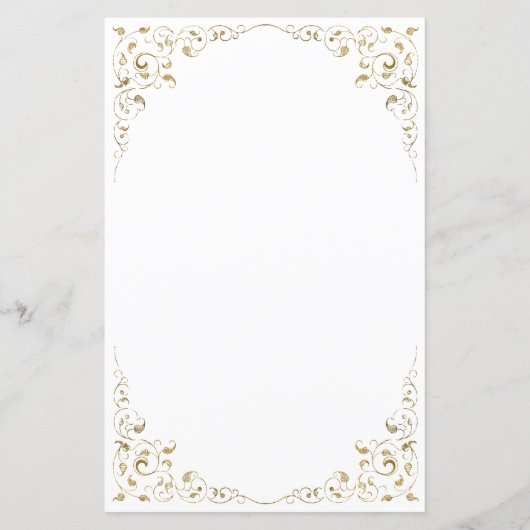 Tall Budget Gold Script Foliage Wedding Menu (Rückseite)