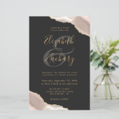Tall Budget Ivory Agate Corners Dark Wedding (Stehend Vorderseite)