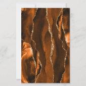 Tall Budget Rust Gold Green Wedding Einladung (Rückseite)