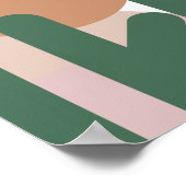 Tall Cactus Pflanze Bohemisch Wall Art Poster (Ecke)