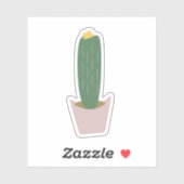 Tall Cactus potted Botanical Cacti Sticker (Blatt)