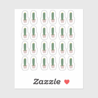 Tall Cactus potted Botanical Cacti Wüstenaufkleber Aufkleber