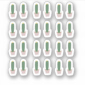 Tall Cactus potted Botanical Cacti Wüstenaufkleber Aufkleber (Vorderseite)