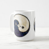 Tall Café Tasse mit Yin Yang Tauben der Ruhe (Vorderseite Links)