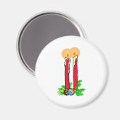 Tall Christmas Candles Magnet (Vorderseite/Rückseite)