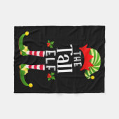 Tall Christmas Elf Matching Pajama X-mas Party Fleecedecke (Vorderseite (Horizontal))