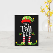 Tall Christmas Elf Matching Pajama X-mas Party Karte (Gelbe Blume)