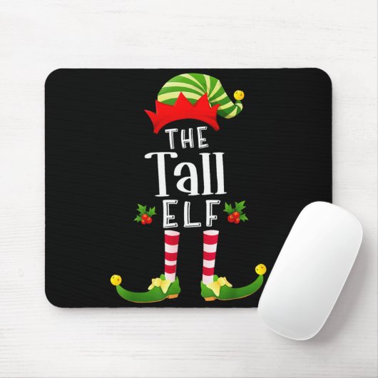 Tall Christmas Elf Matching Pajama X-mas Party Mousepad (Mit Mouse)