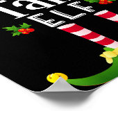 Tall Christmas Elf Matching Pajama X-mas Party Poster (Ecke)