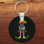 Tall Christmas Elf Matching Pajama X-mas Party Schlüsselanhänger (Vorderseite)