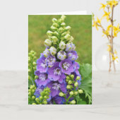 Tall Delphinium Scripture Card 1 Korinther 16:13 Karte (Gelbe Blume)