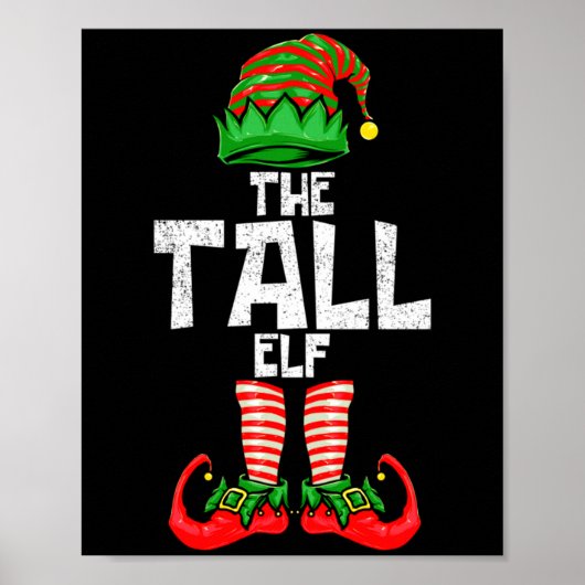 Tall Elf Christmas Matching Family  Poster (Vorne)