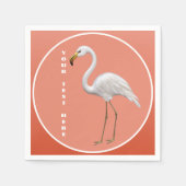 Tall Flamingo Soft Peach Party Serviette (Vorderseite)