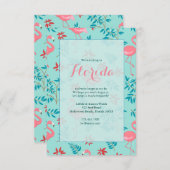 Tall Flamingos Einladungen (Vorne/Hinten)