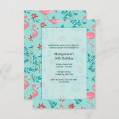 Tall Flamingos Einladungen (Vorne/Hinten)