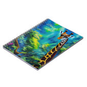 Tall Giraffe im Bäume-SpiralNotebook Notizblock (Linke Seite)